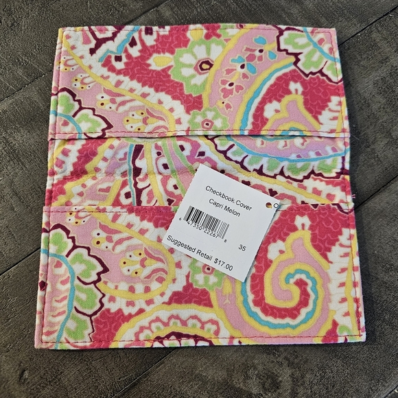 Vera Bradley Capri Melon Checkbook Cover (Retired Spring 2007) NWT - Picture 3 of 3